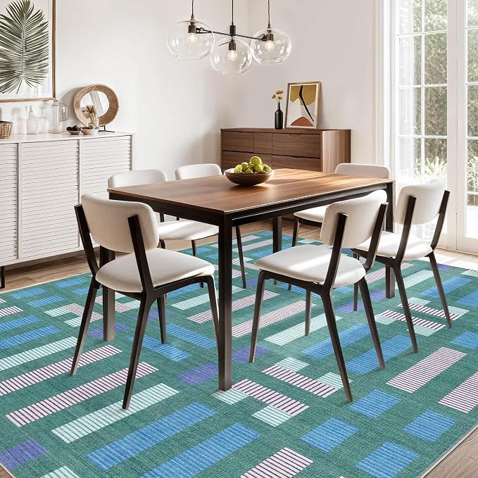cotiled Boho 10x12 Area Rug for Living Room: Large Moroccan Washable Rug | - Image 6