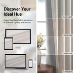 100% Blackout Linen Textured Curtains 80 Inch Long, Light Blocking, Thermal - Image 7
