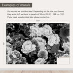 AFZEVEB-Dark Peony Wallpaper Watercolor Rose Wall murals for Bedroom 114"x74" (Not Peel and Stick)