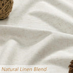 100% Blackout Linen Curtains for Bedroom 92 Inches Long Natural Cream Black Out - Image 6