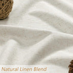 100% Blackout Linen Curtains for Bedroom 80 Inches Long Natural Cream Black Out - Image 5