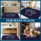 OLANLY Dog Door Mat for Muddy Paws 70x24, Paw Print Design Chenille Mud Mat | - Image 8