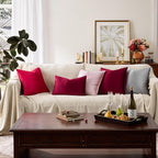 GIGIZAZA Burgundy Velvet Pillow Covers 12x20 Decorative Pillows Pack of 2 | Red - Image 6