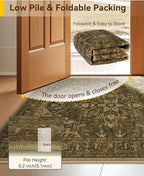 RELEANY Washable Area Rug, Square 8'x8', Water Repellent, Pet Friendly - Image 4