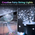 4 Pack Fairy Lights Battery Operated with Timer, Each 20FT 60LED Christmas String Lights Outdoor Indoor, Cuttable Battery Twinkle Lights for Bedroom Home Wedding DIY Christmas Decorations (Cool White)