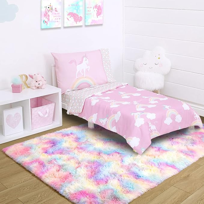 3x5 Rainbow Fluffy Soft Area Rug Non-Slip - Image 7