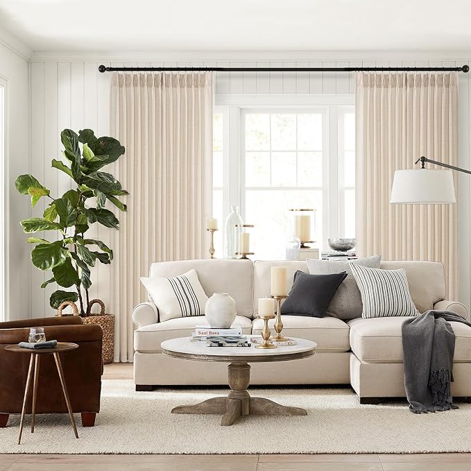 100 Inches Long Pinch Pleated Semi Sheer Curtains - Image 7