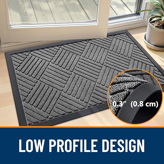 OLANLY Front Door Mat Outside Entrance 47x17, Waterproof Heavy-Duty Doormat | - Image 5