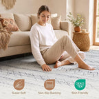 cotiled Boho 5x7 Area Rugs for Living Room: Soft Moroccan Washable Rug | Solve - Image 4