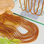 50PCS Bead Necklace, Orange Bead Necklaces Party Favors Bulk, 33" Mardi Gras Necklaces, Festival Parade Throw Accessories for Mardi Gras Halloween Wedding Party Celebrations Decorations