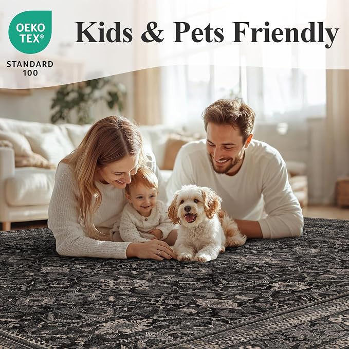 Schweek 5x7 Washable Area Rugs Non Slip Rug - Image 8