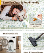 RELEANY Washable Area Rug, Large 9'x12', Water Repellent, Pet Friendly - Image 4