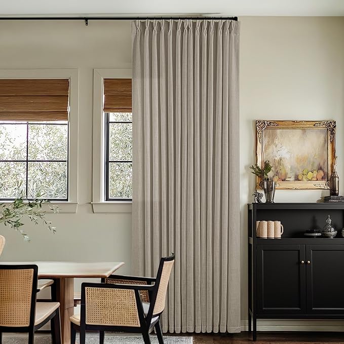 Extra Wide Curtains 90 Inches Long 60 Inch Width Burlywood Birch | Light by Twodrapes