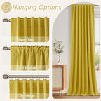 100% Blackout Curtains 90 Inch Length 2 Panels Set - Image 4