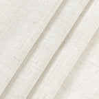 Natural Linen Curtains 45 Inch Length Back Tab Pocket Design Semi Sheer - Image 6