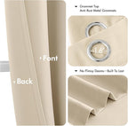 MIULEE Blackout Curtains for Bedroom 2 Panels 34 x 54 Inch Long Cream Beige | - Image 4