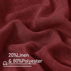 Burgundy Red Linen Curtains 72 Inch - Image 3