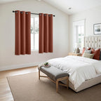 MIULEE Fall Blackout Curtains for Bedroom 2 Panels 40"x45" Long Terracotta | - Image 6