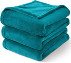BEDELITE Fleece Blanket Soft Plush King Size Bed Blanket Teal Blue 108"x90" | - Image 8