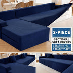 ZNSAYOTX Sectional Couch Covers, Stretch Jacquard Slipcovers - Image 2