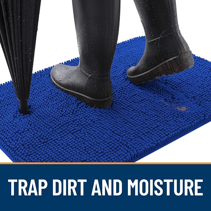 OLANLY Dog Door Mat for Muddy Paws 70x32, Super Absorbent Chenille Mud Mat | - Image 2