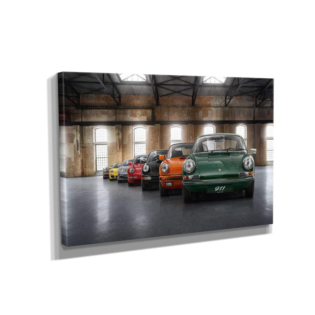 Porsche Car 911 Color Revolution Canvas Art Print Picture Wall Home Decor - Various Sizes (45in x 30in Gallery Wrapped)