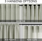 Sage Green Curtains 120 inches Long 2 panels - Image 3