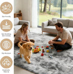 6x9 Area Rug Fluffy Shaggy Ultra Soft Faux Fur Non-Slip Machine Washable Carpet - Image 4