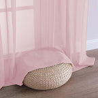 Blush Sheer Curtains 120 Inches Long 2 Panels Set, Airy Lightweight Sheer Blush - Image 8