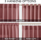 Canyon Rose Linen Curtains 132 Inch Length - Image 2
