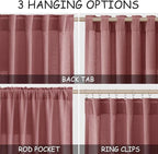 Canyon Rose Linen Curtains 80 Inch Length - Image 2