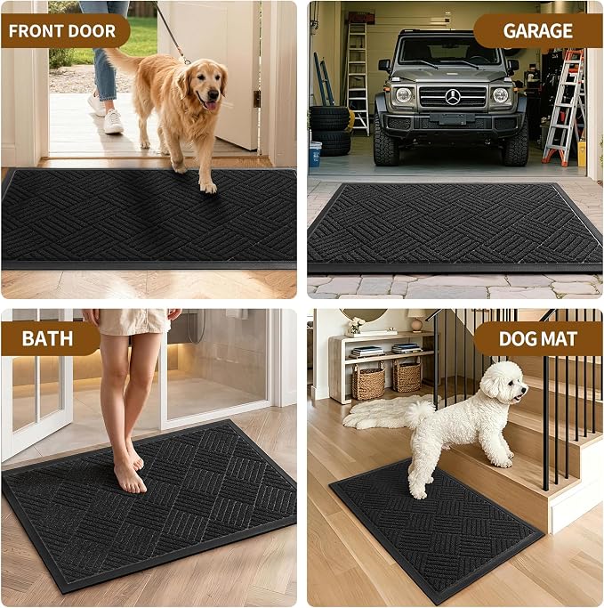 Front Door Mat, Heavy Duty Waterproof Doormat 61.5"x36", Stain Fade Resistant - Image 8