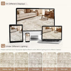 cotiled Boho 5x7 Area Rugs for Living Room: Soft Moroccan Washable Rug | Solve - Image 8