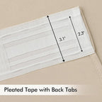 MIULEE Cream Beige Back Tab Blackout Curtains 52x72 Inches Long 2 Panel Set | - Image 4