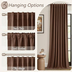 100% Blackout Curtains 120 Inch Length 2 Panels Set - Image 6