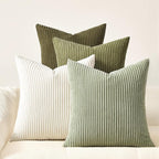 Topfinel Green White Spring Pillow Covers 18x18 Inch Set of 4 Boho Nordic by Topfinel