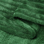 BEDELITE Ribbed Jacquard Dark Green Blankets Queen Size - Image 5