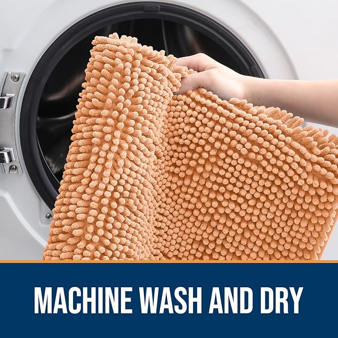 OLANLY Dog Door Mat for Muddy Paws 40x32, Super Absorbent Chenille Mud Mat | - Image 5