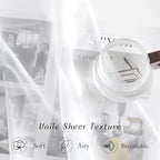 NICETOWN White Sheer Curtains 45 inches Long, Grommet Light Filtering Airy - Image 4