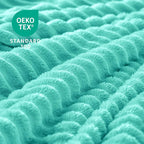 BEDELITE 3D Ribbed Jacquard Aqua Fleece Throw Blanket - Image 3