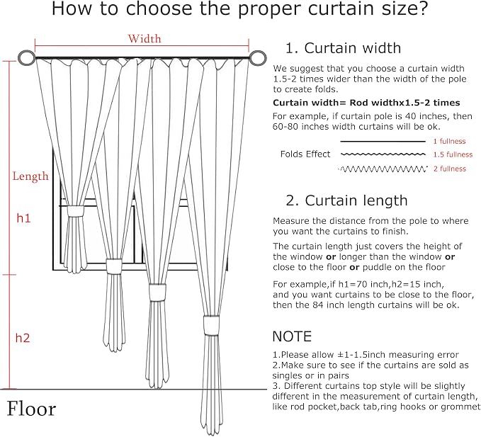Vision Home White Pinch Pleated Full Blackout Curtains Thermal Insulated Window - Image 7