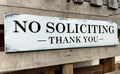No Soliciting Sign for House,Ideal No Soliciting Signs for Front Door, Wall, Doorbell,Hanging Wood Plaque,Perfect No Solicitation Signs for Every Home, Business or Office 6x16 Inch