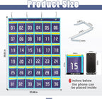 Loghot Classroom Accessories Closet Pocket Chart for Cell Phones Holder Wall Door Hanging Organizer (36 Pockets Blue 2Pc)
