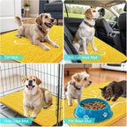 OLANLY Dog Door Mat for Muddy Paws 30x20, Paw Print Design Chenille Mud Mat | - Image 7