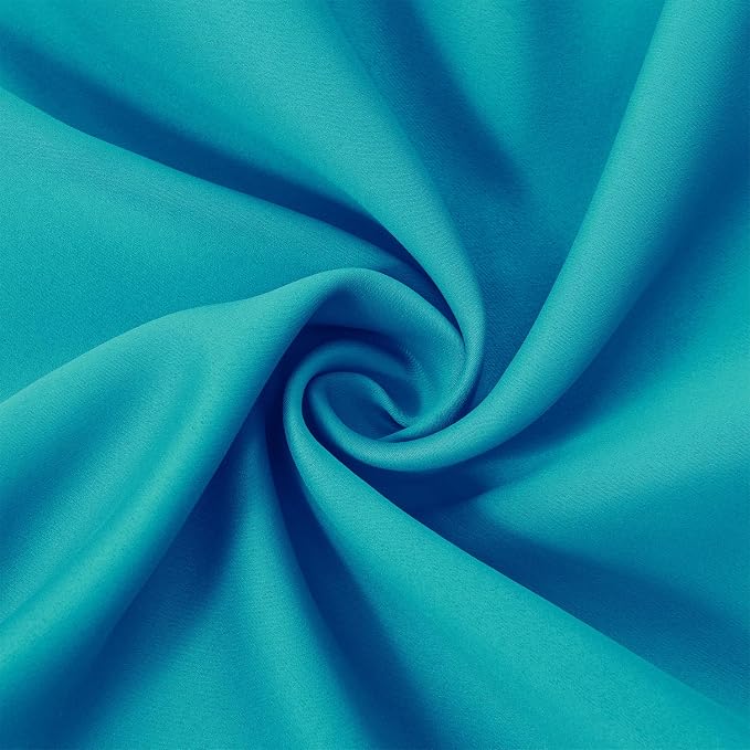 Teal Thermal Blackout Curtains/52 x 54 Inch/Set of 2 Panels Room Darkening - Image 5