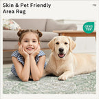 Soalmost 4x6 Area Rug for Living Room, Washable Rugs Non-Slip, Thin Foldable - Image 8
