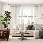 Topfinel Natural Pinch Pleated Linen Curtains 84 Inch Length 1 Panels - Image 6