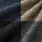 MIULEE Soft Decorative Chenille Pillow Covers Navy Grey 20x20 Pack of 4 | - Image 2