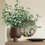 8Pcs Faux Eucalyptus Stems, 27" Artificial Eucalyptus Plants with White Frosted Coating, Fake Eucalyptus Decor Silk Greenery Leaves for Wedding Bouquets Home Decor DIY Floral Arrangements