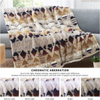 CASAAGUSTO Boho Sherpa Blanket,Teal Aztec Twin Blanket, Ultra Soft, Warm, Cozy, Plush, Thick Fleece Western Blanket for Couch, Bed, Sofa (Khaki 60 * 80 Inch)